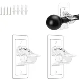 ZIJANG 1 Paar Gardinenstange Halterung, Selbstklebend Transparent Vorhangstangen Halterungen, Verstellbar Gardinenstangenhalter, mit Schrauben und Dehnrohr, für Schlafzimmer, Küche und Badezimmer