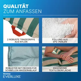 BESTWAY EverluxeTM Poolliege mit Textiloberfläche und EPS-Perlen-Füllung, 183 x 90 x 20 c...