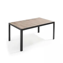 Oviala Business Gartentisch aus Aluminium und Keramik