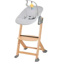 Kinderkraft Kombihochstuhl »Set: Kinderstuhl ENOCK + Babywippe CALMEE GREY« (Set) 2 Stk.mitwachsend, beige