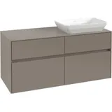 Villeroy & Boch Collaro Waschtischunterschrank C11400VR 120x54,8x50cm, Waschtisch rechts, Graphite