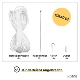 PiuPet Katzennetz transparent 3 x 4 m