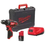 Milwaukee M12 BDD-201C Akku-Bohrschrauber Schwarz,rot