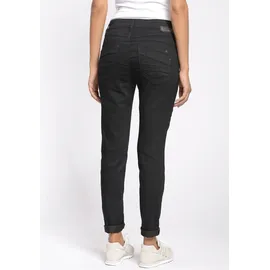 Gang 5-Pocket-Jeans GANG "94AMELIE" Gr. 30, N-Gr, schwarz (black) Damen Jeans aus Sweatdenim mit schrägen tief sitzenden Gesäßtaschen Bestseller