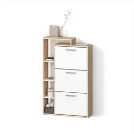 livinity® Ortello 80 x 128,3 x 24,2 cm mit 3 Schubladen / weiß