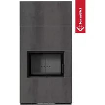 Kratki Kaminbausatz Floki Box 8 kW Stahl Schwarz