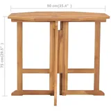 vidaXL Gartentisch Klappbar 90 x 90 x 75 cm Teak/Braun