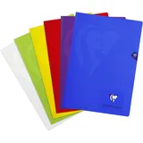 Clairefontaine 303102C - Packung mit 10 Heften Mimesys DIN A4 24 Blatt kariert, 90g, farbig sortiert, 1 Pack