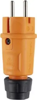 ABL Schutzkontaktstecker 16A 250V Kunststoff orange 1520 IP54 gerade