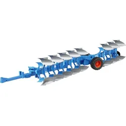 Bruder, Zubehör: Lemken Aufsattel-Drehpflug 02250, Profi, 72,5x15x12 cm, Blau, 2...