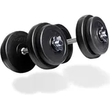 Matchu Vinyl Hanteln 2 x 10 kg - Kurzhantelset - Dumbbells - Kurzhanteln SCHWARZ 20kg