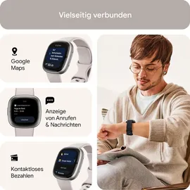 Fitbit Sense 2 aluminium platin/mondweiß