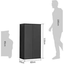 mokebo Midischrank in Anthrazit Der Schlanke Mehrzweckschrank Allzweckschrank oder Aufbewahrungsschrank