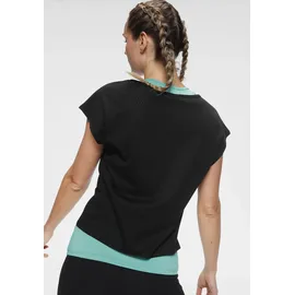 H.I.S. H.I.S Trainingsshirt in schwarz-türkis & Gr.: 34