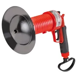 ROTHENBERGER Industrial Pressluft Rohrreiniger inkl. 4 Aufsätze, Pressluft-Reiniger mit integrierter Handpumpe, 1 Pressluft Rohrreiniger, 4 Gummiadapter