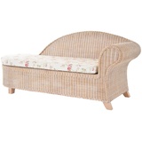 Rattan-Liege Elegance Chaiselongue Recamiere Lounge Liege Rechts (Vintage Weiß)