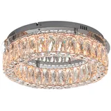 just light. LED-Deckenleuchte KULUNKA, Eisen, Kristallglas