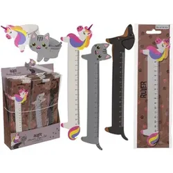 Lineal Tiere Gummi sortiert OOTB 29/2735 22,9x2,3cm im Display