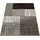 Paco Home Designer Teppich Modern Kariert Kurzflor Design Meliert In Grau Creme Braun, Grösse:160x230 cm