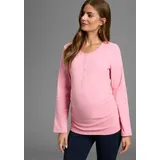 NEUN MONATE neun 9 monate Umstandsshirt in rosa/weiß | Gr.: 36/38,