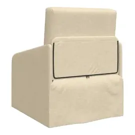 vidaXL Schlafsessel 2-in-1 Creme 65x80x83 cm Stoff