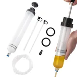 Ölabsaugpumpe 500ml,Ölabsaugspritze,Manuelle Flüssigkeitspumpe Spritze,Flüssigkeitsabsauger und Füllpumpe,Ölspritze Handpumpe mit 3 Schlauch ein Paar Ersatzgummiringe,für Bremsflüssigkeit,Getriebeöle﻿