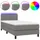 vidaXL Boxspringbett 100 x 200 cm Dunkelgrau