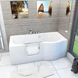 Acquavapore - Seniorenwanne Mit Tür Whirlpool S12-th-air-l Badewanne 170x85cm