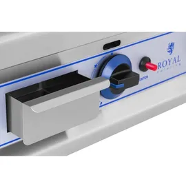 Royal Catering Gas-Doppelgrill 65 cm Silber