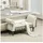 Homcom Sitzbank Polsterbank Samt Beige 117 x 40 x 58 cm