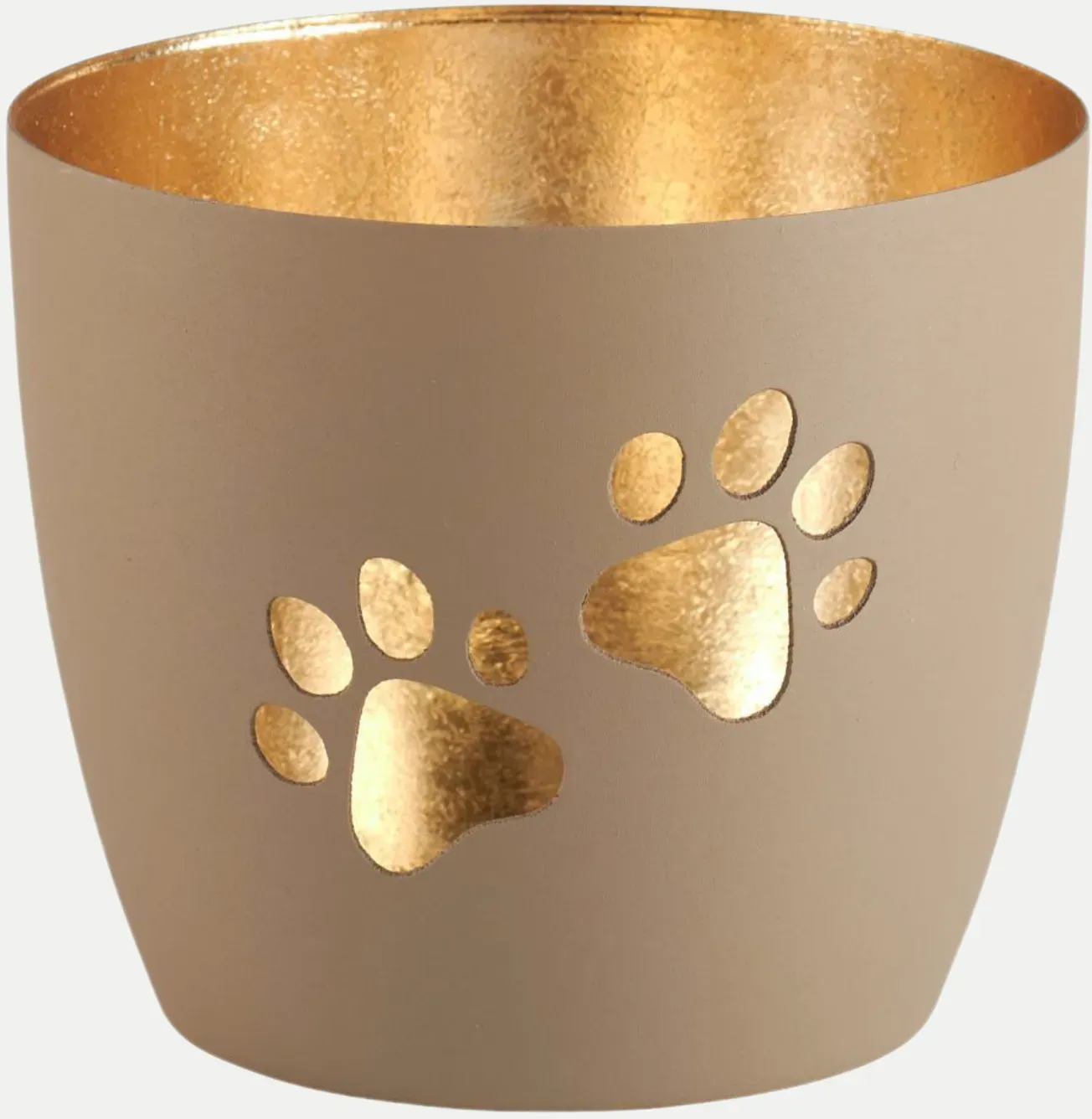Madras Windlicht mit Motiv Beige -
