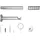 MYDECO Gardinenstange MYDECO "20mm Rillcube Wandträger 12 cm", silber (edelstahlfarben), L:250cm, Gardinenstangen