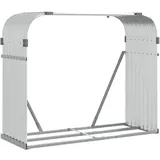 vidaXL Kaminholzregal Verzinkter Stahl 120 x 45 x 100 cm Silber