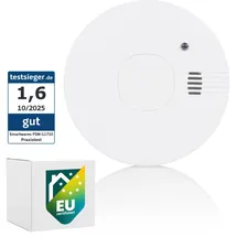 smartwares Rauchmelder - Austauschbare Batterie - Optischer Sensor - Testknopf - Geräuschlose Funktion - FSM-11710