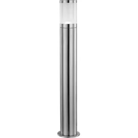 GLOBO Wegeleuchte H 80 cm 1x E27 Edelstahl, Silber