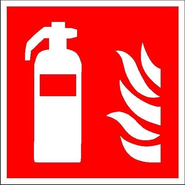 SafetyMarking® Brandschutzaufkleber Feuerlöscher 10 cm x 10 cm