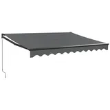 vidaXL Markise Einziehbar Anthrazit 3,5x2,5 m Stoff und Aluminium