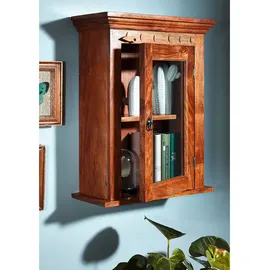 Massivmoebel24 Hängevitrine OXFORD 52 x 24 x 69 cm Braun