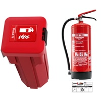 Sliden LKW Feuerlöscherkasten Schutzbox inkl. 6 kg Feuerlöscher mit Plakette