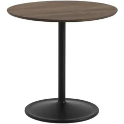Muuto Soft Cafe Tisch, Ø 75 cm, eiche dunkel geölt / schwarz