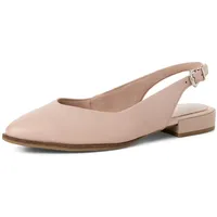 Marco Tozzi Damen Slingpumps mit Verstellbarem Riemen aus Leder, Rosa (Nude), 37 EU
