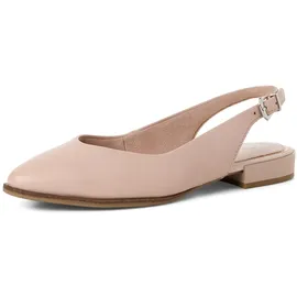 Marco Tozzi Damen Slingpumps mit Verstellbarem Riemen aus Leder, Rosa (Nude), 37 EU