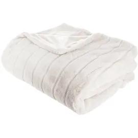 Atmosphera Manoir Plaid 180 x 230 cm Weiß