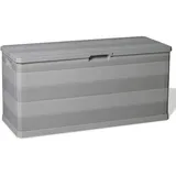 homiuse 117x45x56 cm Gartenbox Grau Auflagenbox Aufbewahrungsbox Aufbewahrungstruhe Kissenbox Outdoor Wasserdicht Rattan Box Gartenbox Klein Abschließbar, Schloss ist nicht inbegriffen