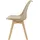 [en.casa] Esszimmerstuhl Fläten Kunstleder beige 4er Set