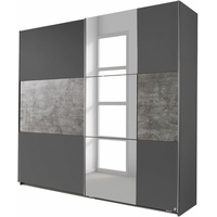 Prenzlau 218 x 210 x 59 cm graumetallic/beton-optik