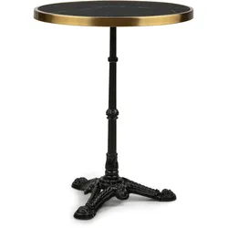Blumfeldt Patras Lux Bistro-Tisch mit Dreifuß Marmortisch Ø: 57,5 cm Höhe: 72 cm Schwarz / Schwarzer Marmor