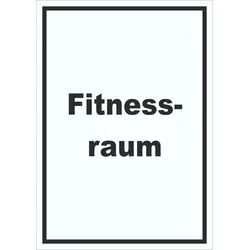 Fitnessraum Schild mit Text Sport Fit hochkant A1 (594x841mm)