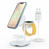 CHOETECH T585-F 3in1 induktive Ladestation iPhone 12/13, AirPods Pro, Apple Watch Weiß