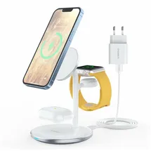 CHOETECH T585-F 3in1 induktive Ladestation iPhone 12/13, AirPods Pro, Apple Watch Weiß